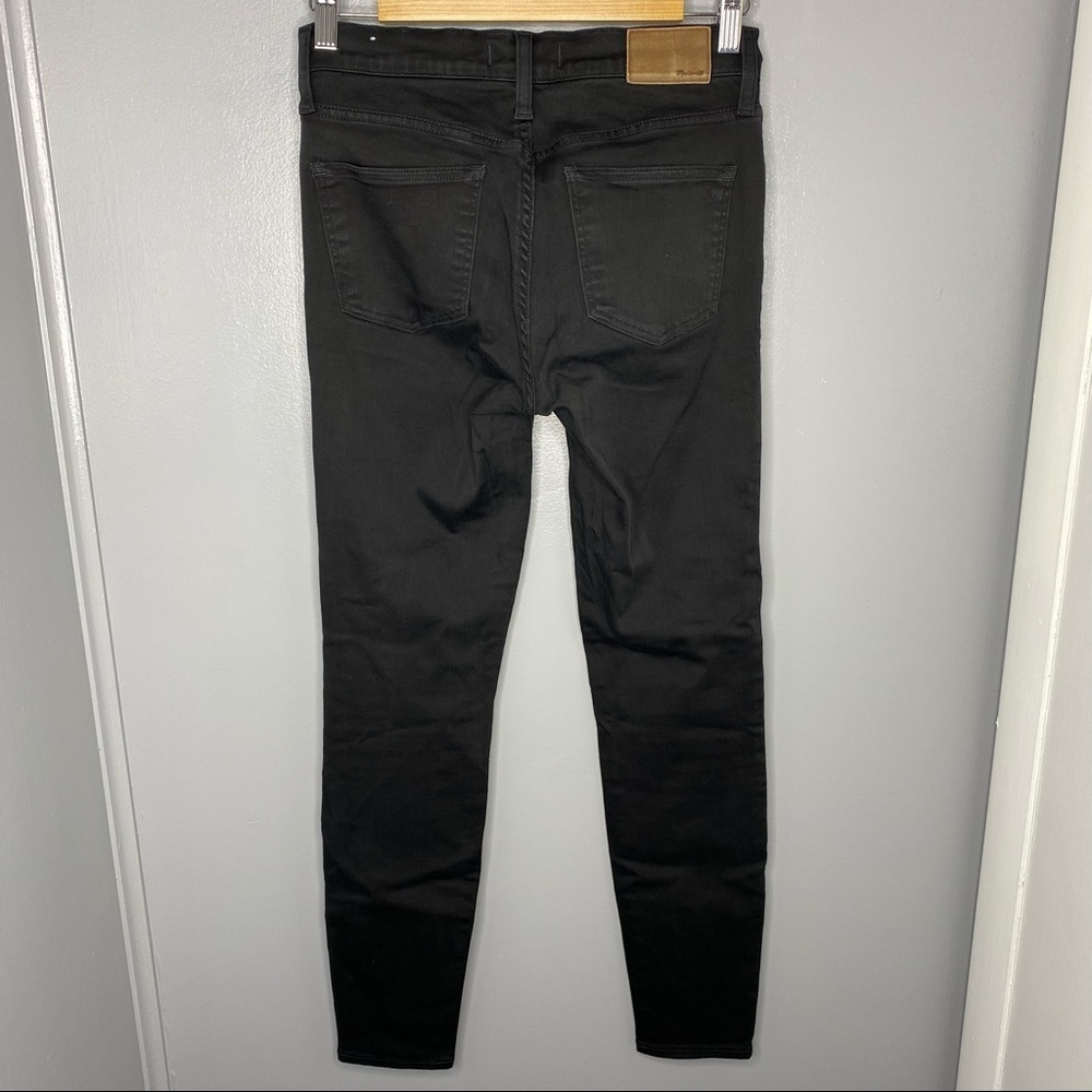 MADEWELL Black Frost 8” Black Denim Skinny Jeans - Picture 6 of 8